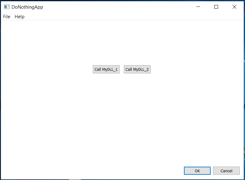 DoNothingApp Running