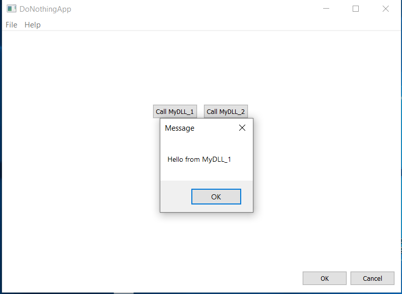 DoNothingApp Running