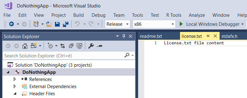 DoNothingApp Add Txt Files