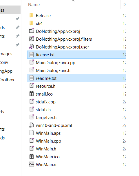 DoNothingApp Add Txt Files