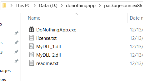 DoNothingApp Deploy Folder