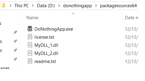 DoNothingApp Deploy Folder