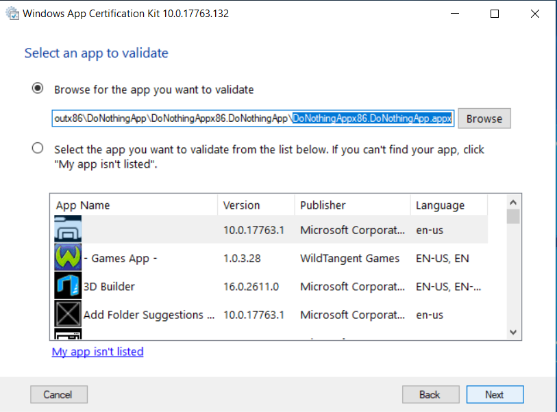 Windows App Cert Kit