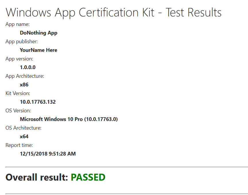 Windows App Cert Kit