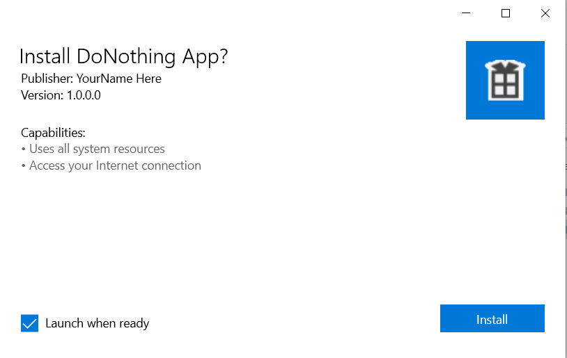 DoNohingApp Install
