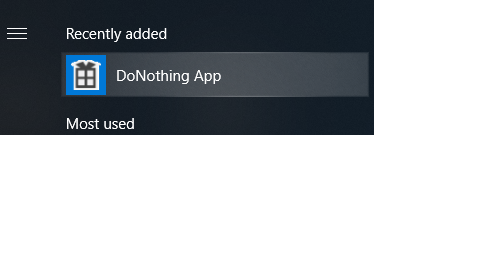 DoNohingApp Installed